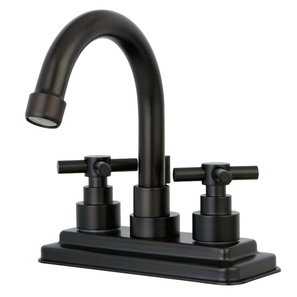 KS8665EX Elinvar 4" Centerset Bathroom Faucet W/ Brass Pop-Up, Bronze